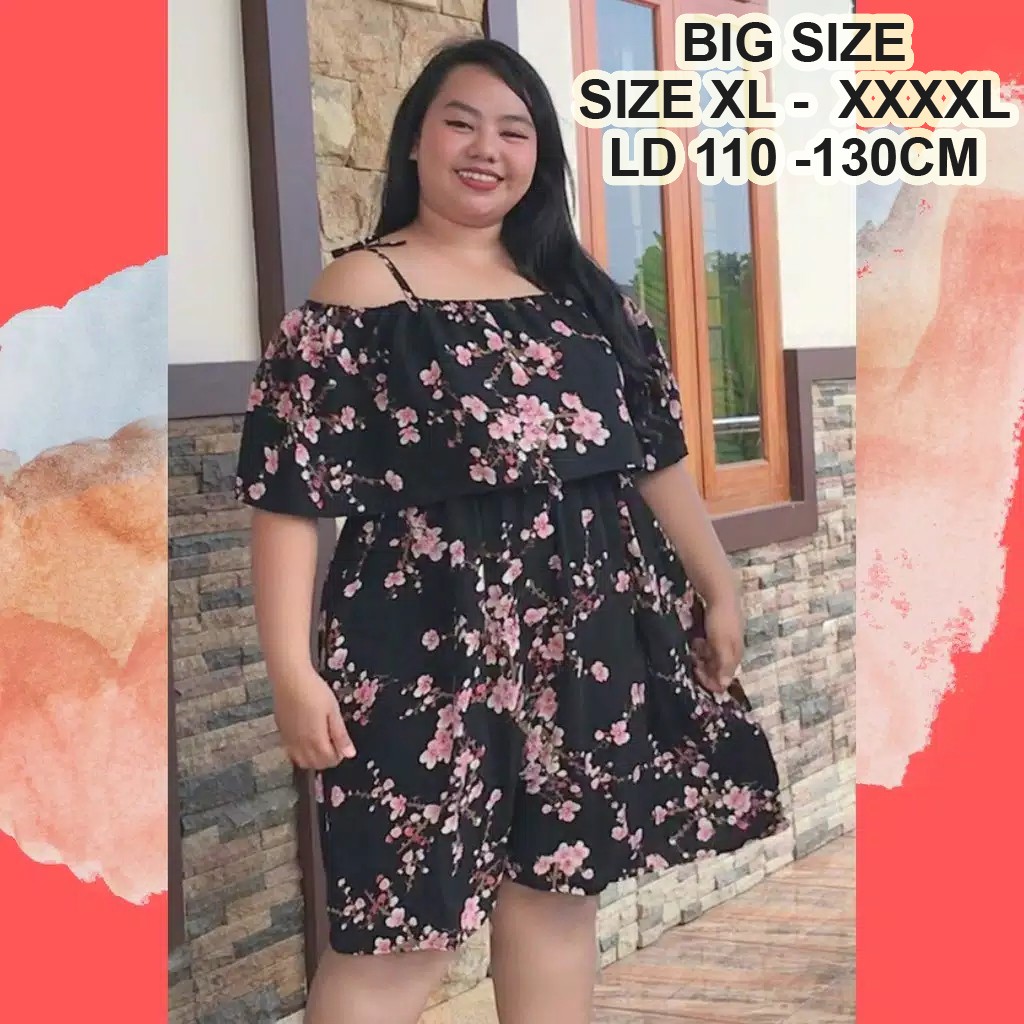 Baju Jumbo Dress Pesta hamil model sabrina xl - xxxl 2 3 4 5 L 2 3 4 xl big over size wanita ihbaju
