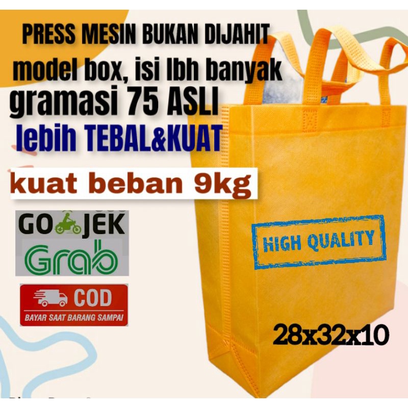 

GROSIR Tas Spunbond Hajatan tas kotak nasi tas besek Box Goodie Bag 28x32x10