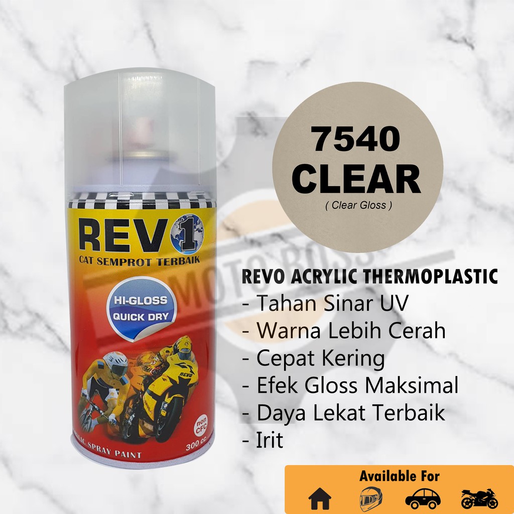 

Cat Semprot Acrylic Revo Clear Gloss / Glossy 7540 – Pilok Pilox Akrilik