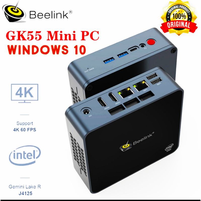 Pc mini Beelink GK55 Intel Gemini Lake J4125 Dual LAN HDMI Windows10