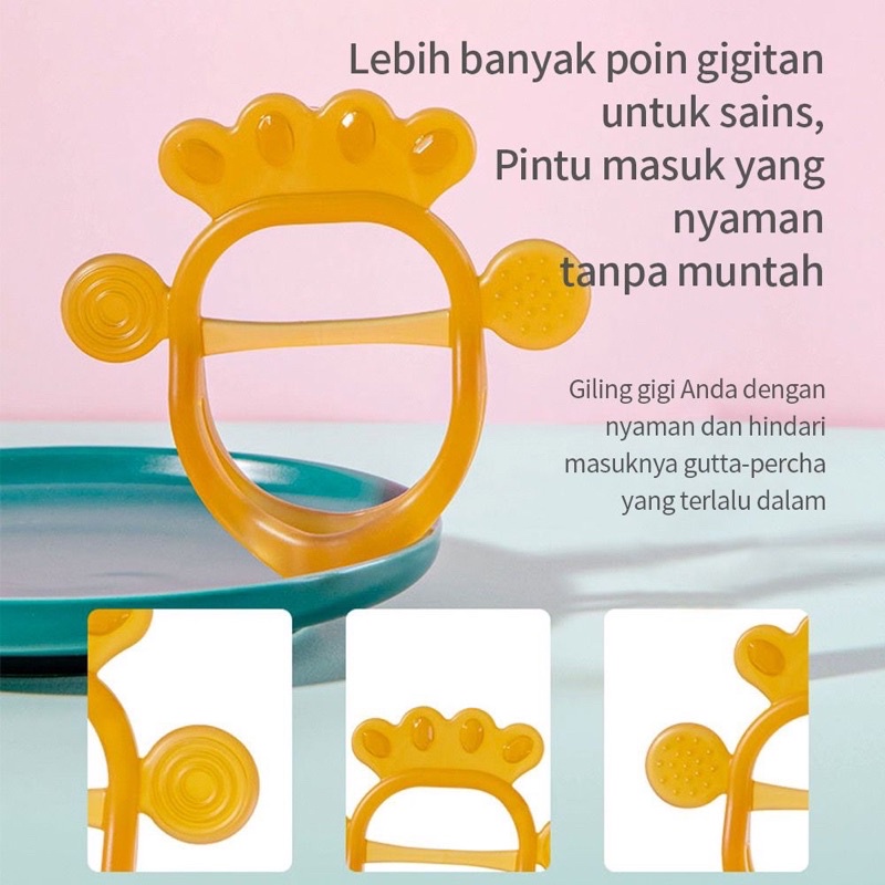 Gelang Teether Gigitan Bayi Silicon Lembut BPA Free Kemasan Kotak