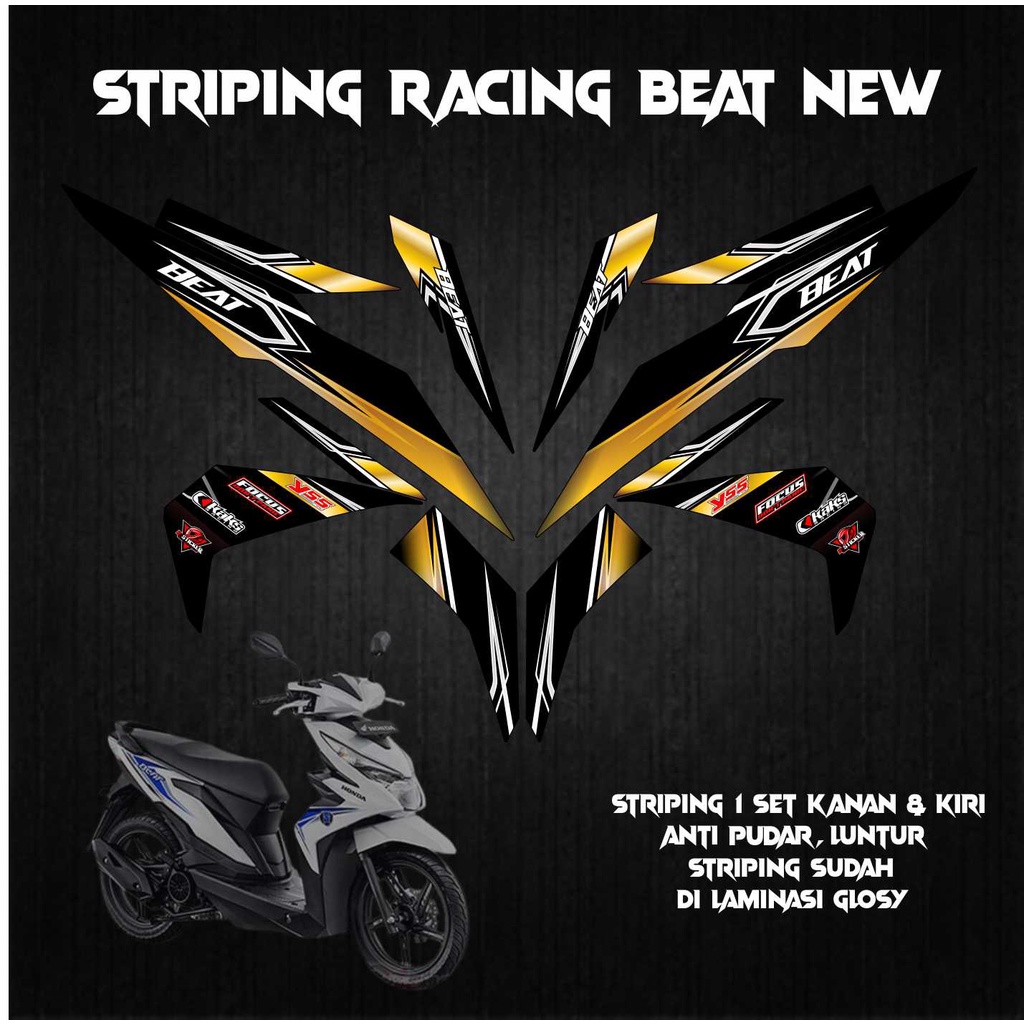 STRIPING MOTOR VARIASI BEAT NEW RACING