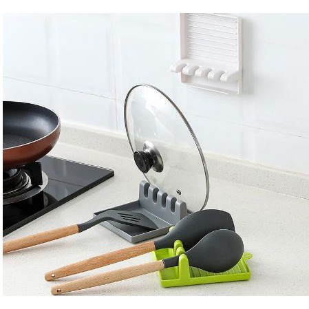 (BOW) Tempat Penyangga Sendok Spatula 4 Slot Rak Sumpit Tutupan Panci Serbaguna 1W86
