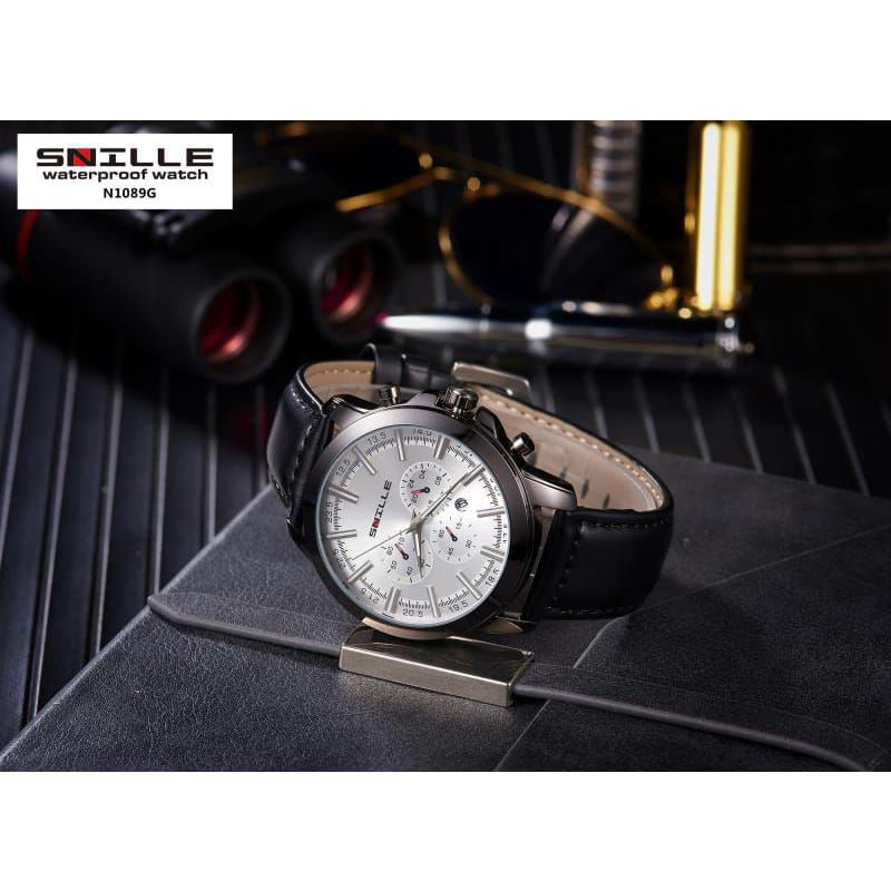 Snille Original Waterproof Jam Tangan PRIA Analog. Kode N1029G | Tahan Air ( GRATIS 1 PCS JAM TANGAN )