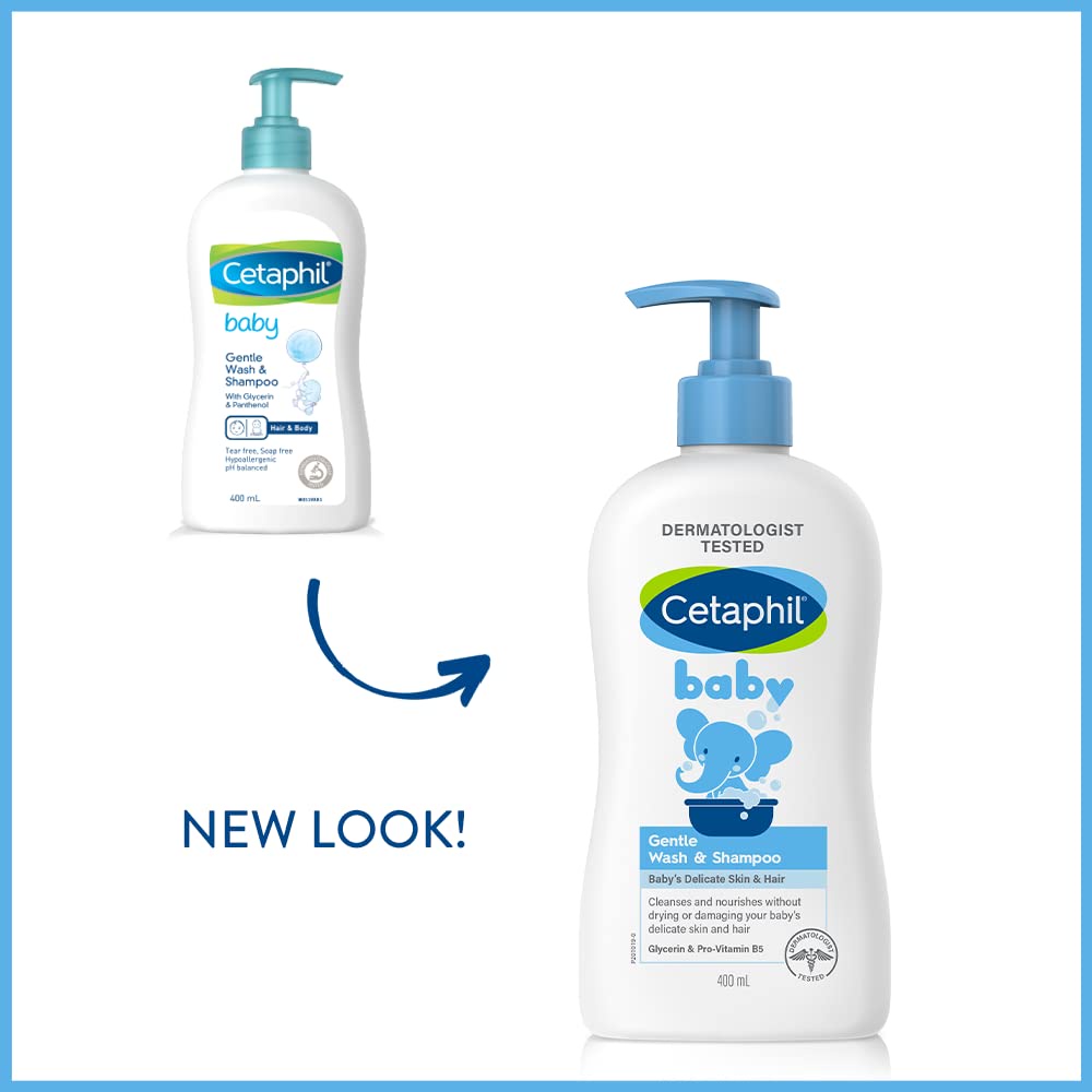 Cetaphil Baby Gentle Wash &amp; Shampoo With Glycerin &amp; Panthenol 400ml PUMP