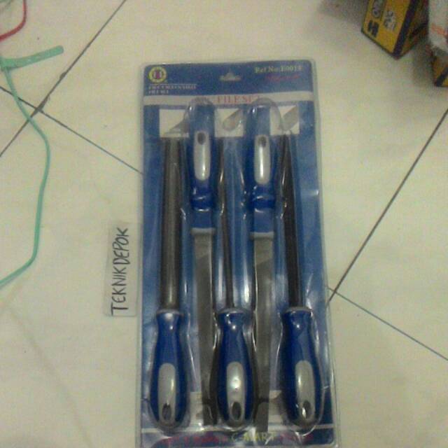kikir kayu 8 inch kikir besi 5 pcs set high carbon steal file c-mart DISKON7