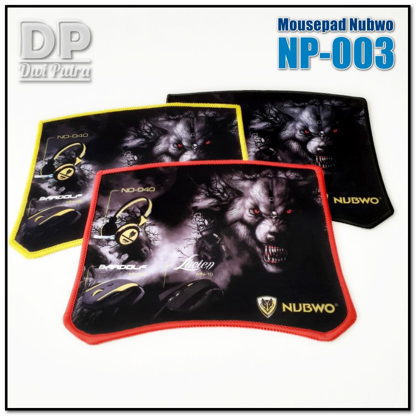 MOUSEPAD NUBWO NP SERIES - STANDARD SIZE // GAMING KANTOR MURAH ANTISLIP ALAS RUBBER PINGGIR OBRAS