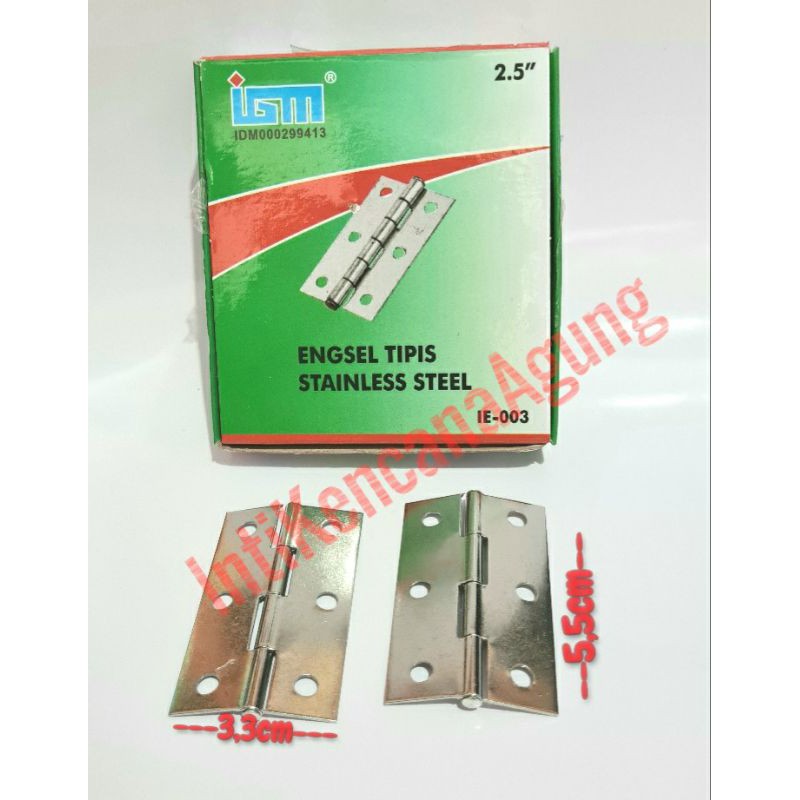Engsel tipis 2,5 inch stainless engsel kecil engsel lemari engsel kandang burung