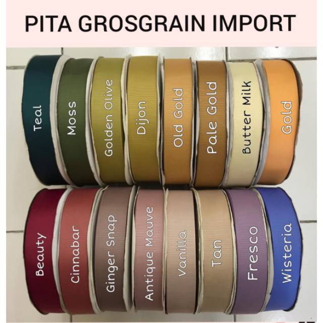 100 YARD - 2.2 cm | PITA GROSGRAIN IMPORT PREMIUM (7/8 inch)