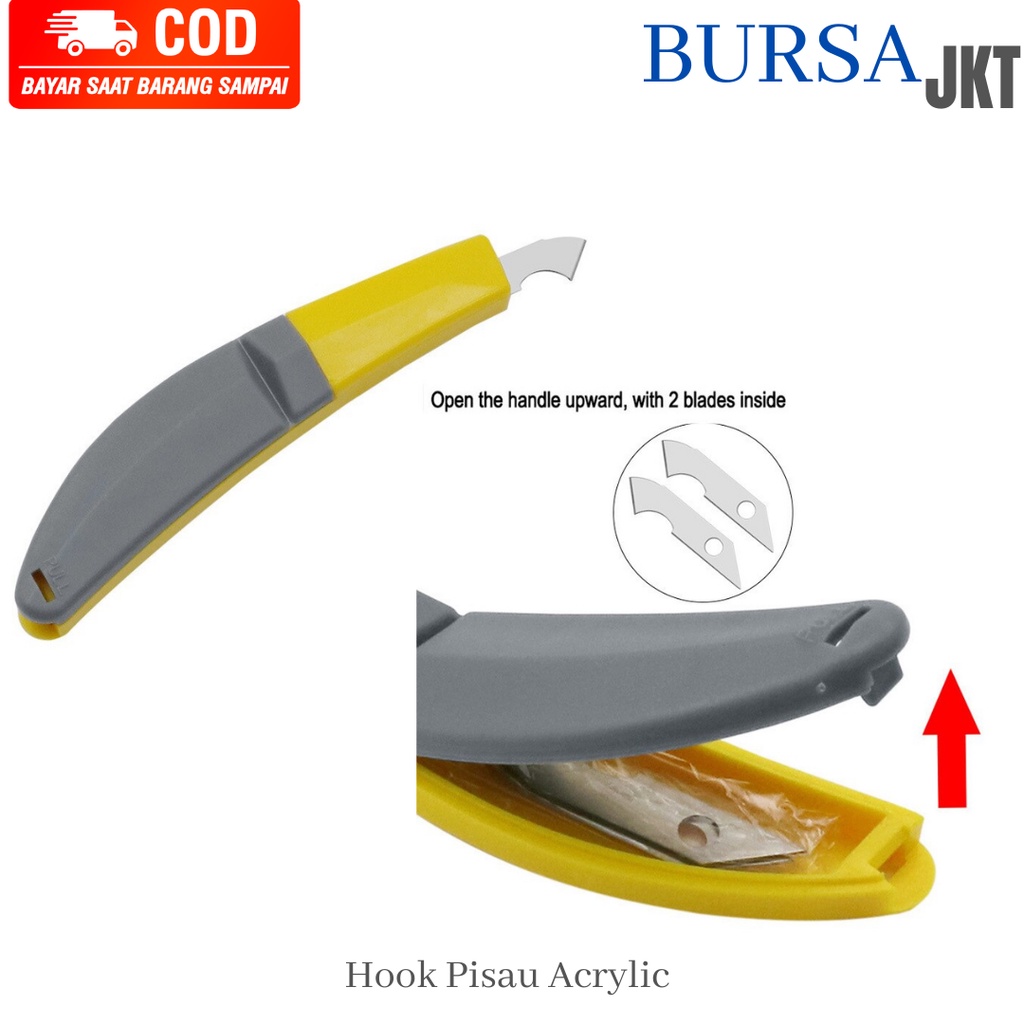 PISAU CUTTER AKRILIK / ACRYLIC GRATIS 2 MATA PISAU TAMBAHAN