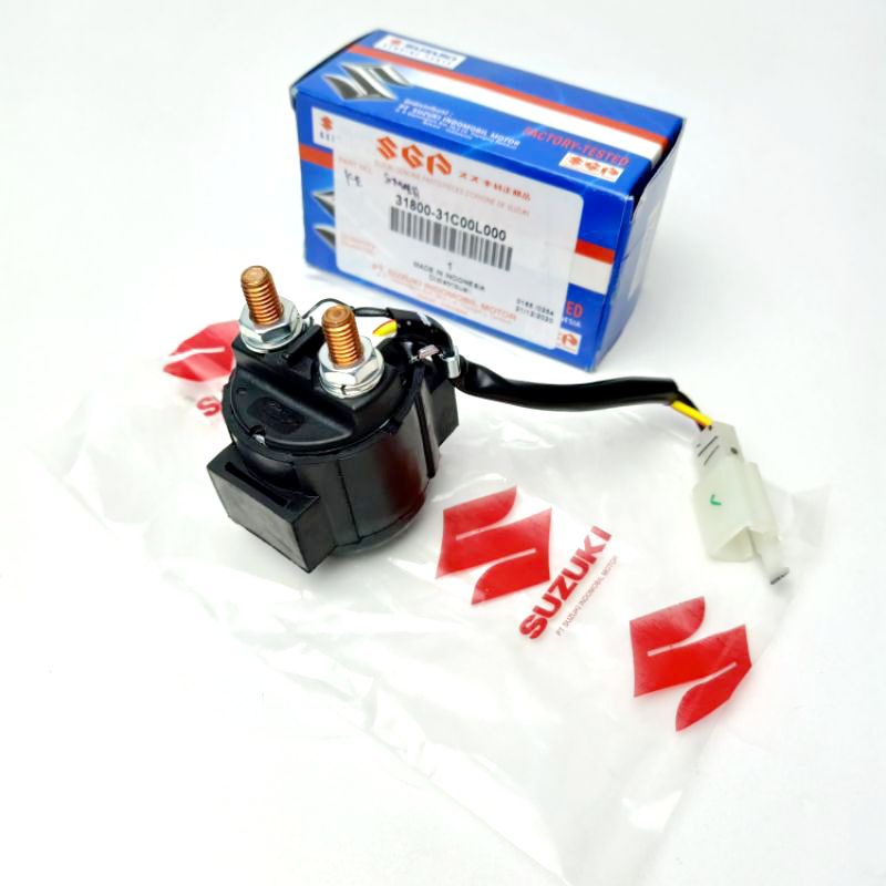 BENDIK STATER -RELAY STARTER SMASH .SHOGUN 125 31800-31C00L000 ORIGINAL SGP - SUZUKI GENUINE PARTS-2