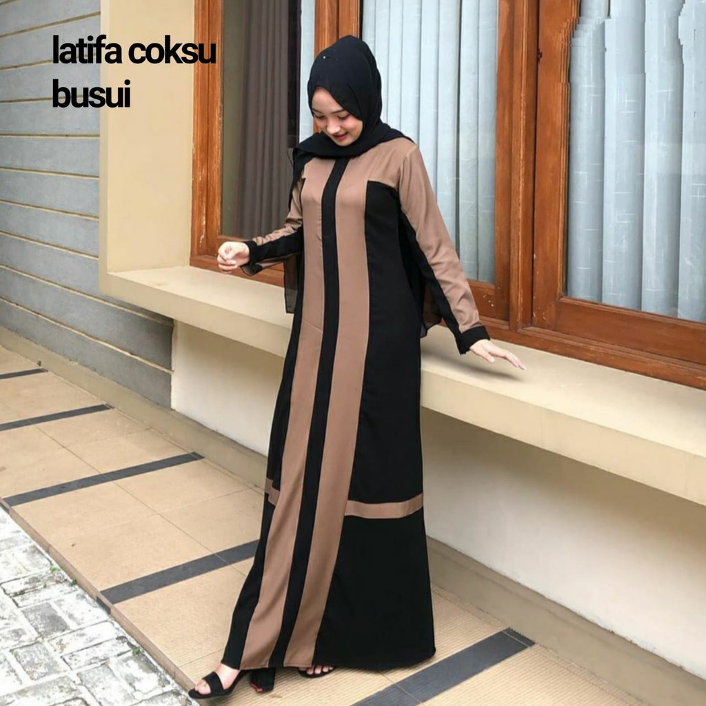 murah gamis - jubah muslim - abaya  turkey - busana muslim remaja - latifah (BR276)