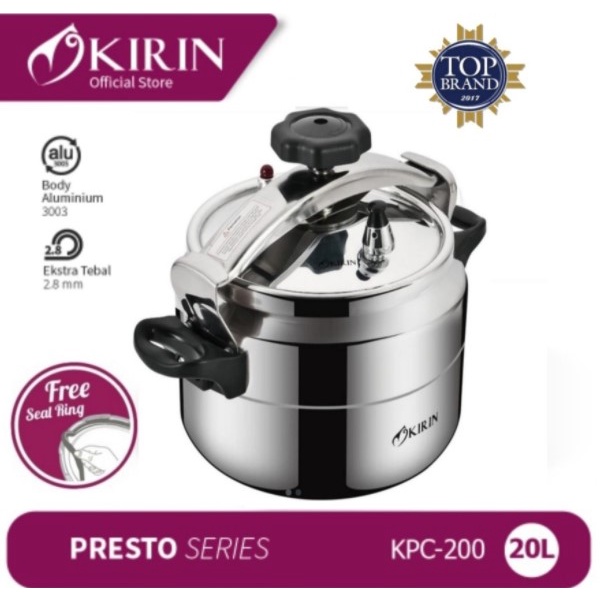 KIRIN Panci Presto Pressure Cooker 20 Liter KPC 200 KPC-200