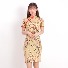 Baju batik wanita - Dress batik fashion cheongsam 032-3