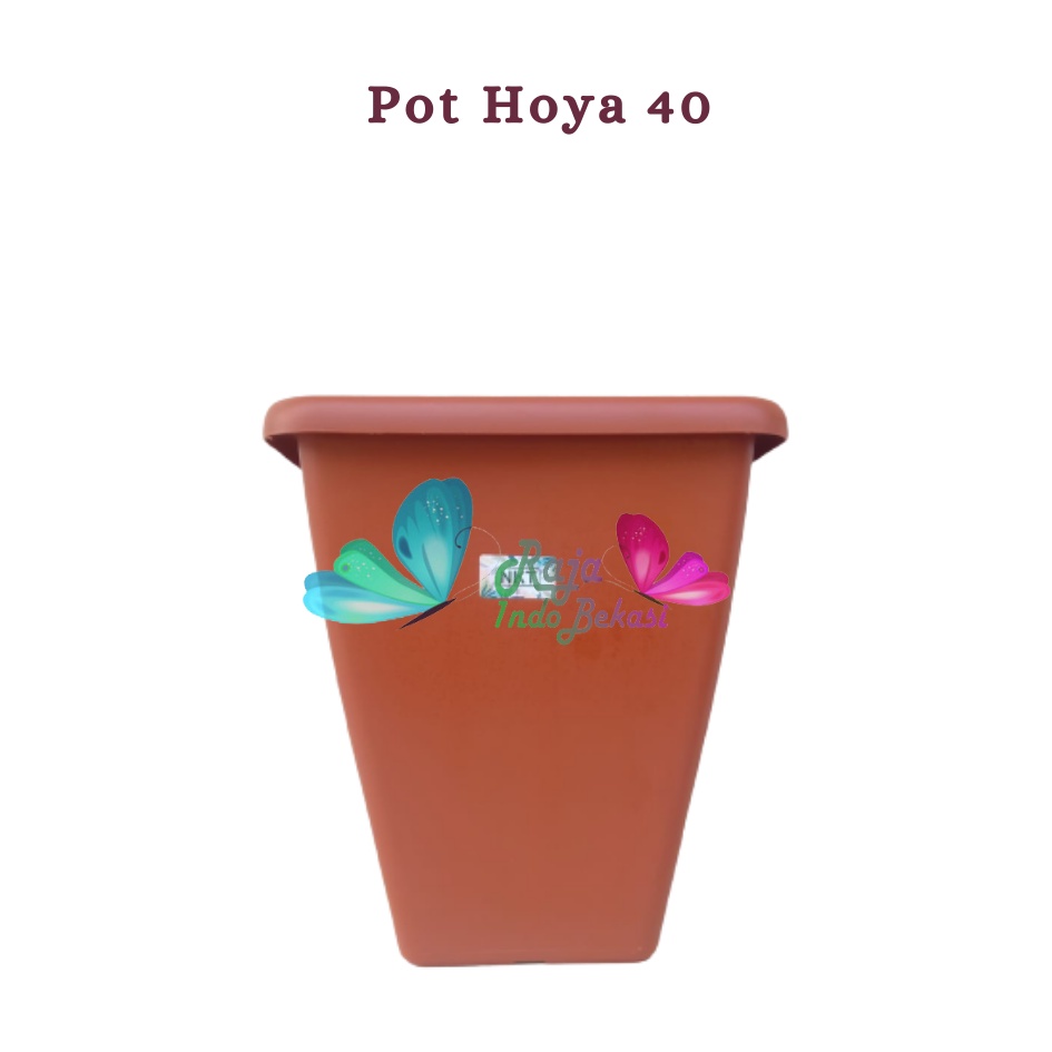 Pot Kotak Tinggi NKT HOYA 40 Coklat Merah Bata Hitam Putih