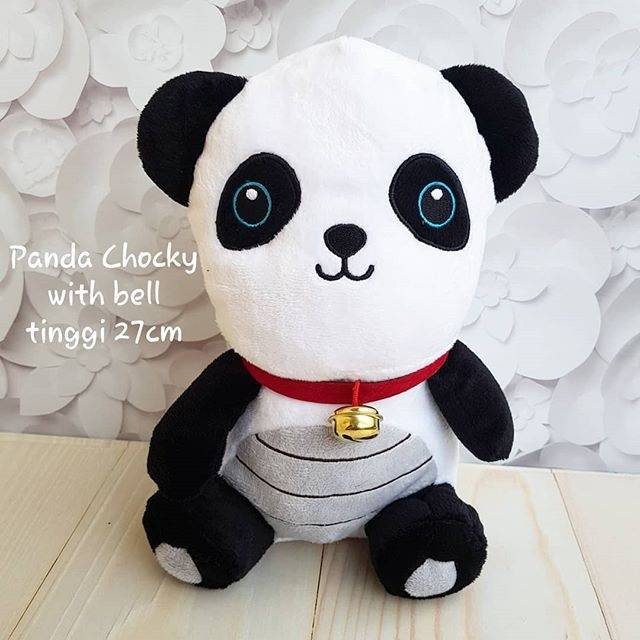Boneka panda chocky wirh bell
