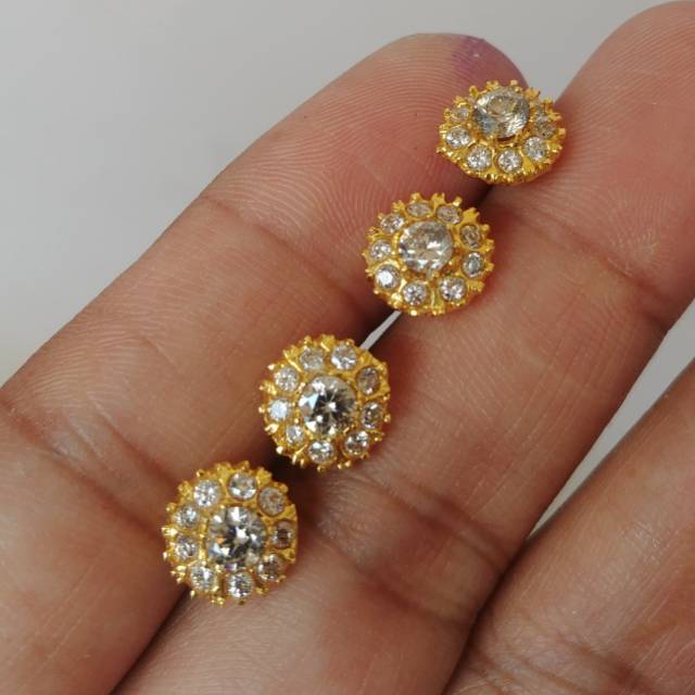 Giwang Mata Medan Lapis Emas 24k