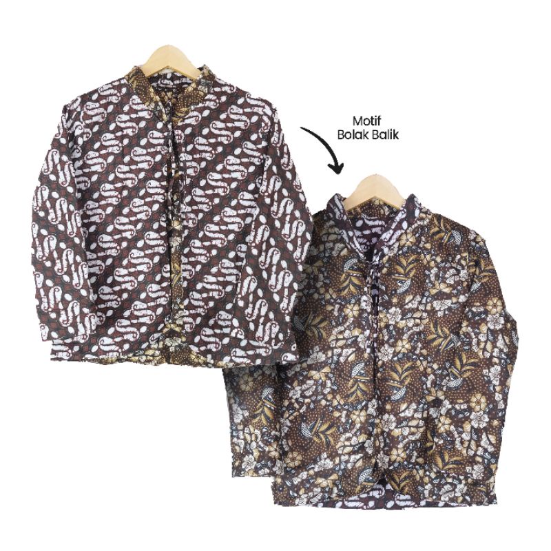 Bolero Batik Sogan Kerah