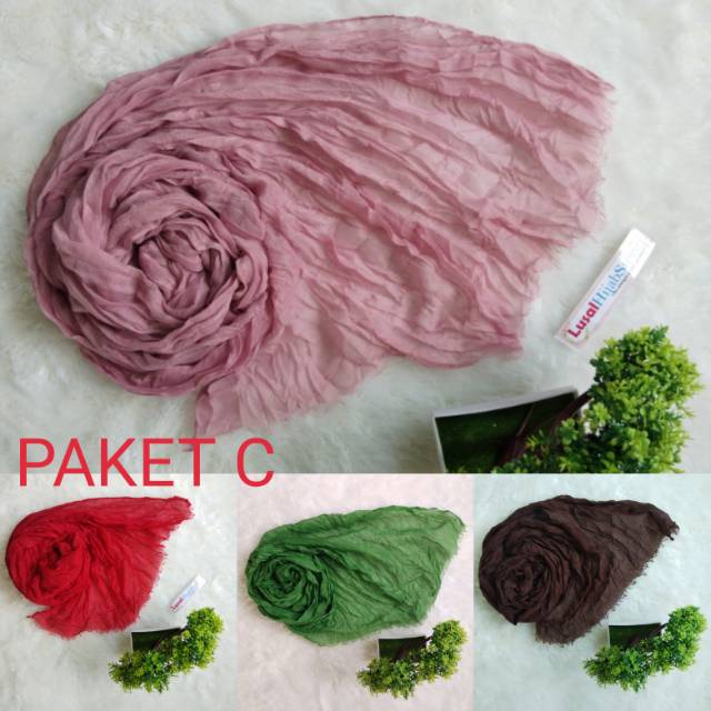 PROMO (50rb=4pcs) Pashmina Kusut