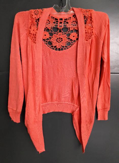 Cardigan outer rajut brokat import