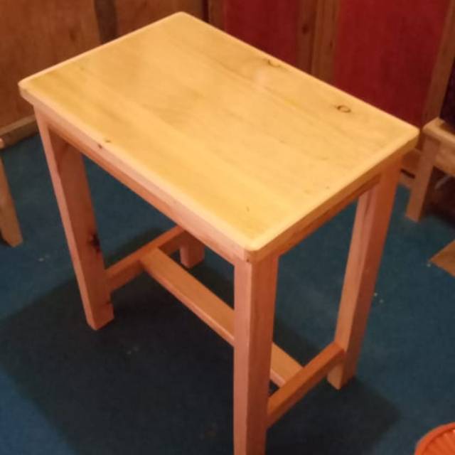 Meja Belajar Kayu Jati Belanda 60X40X75