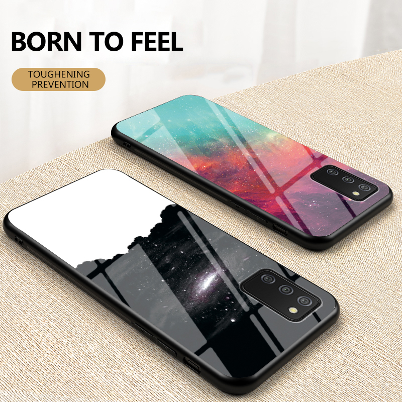 Casing Tempered Glass Samsung Galaxy A02S A12 A31 S21 S21 Plus S21 Ultra Motif Langit Berbintang