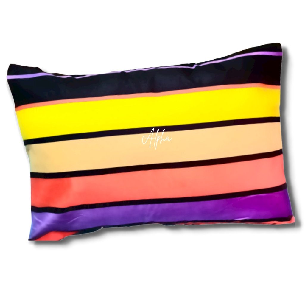 sarung bantal guling 1set murah motif aesthetic pelangi rainbow full bahan katun disperse warna tidak luntur