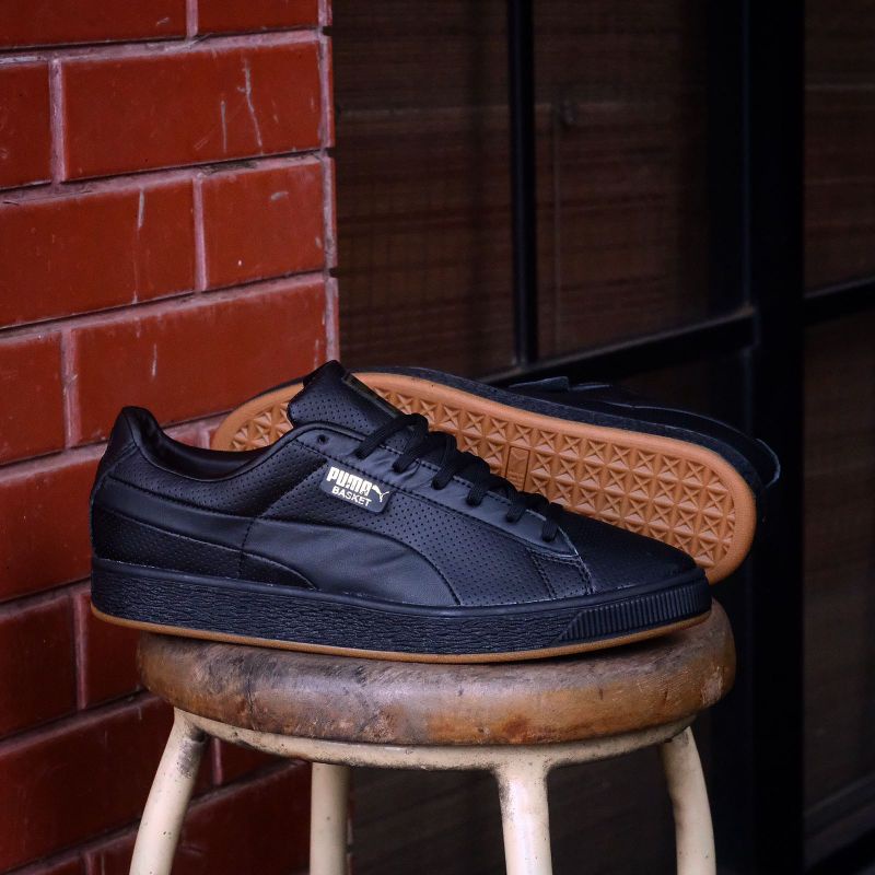 PUMA BASKET BLACK BLACK GUM
