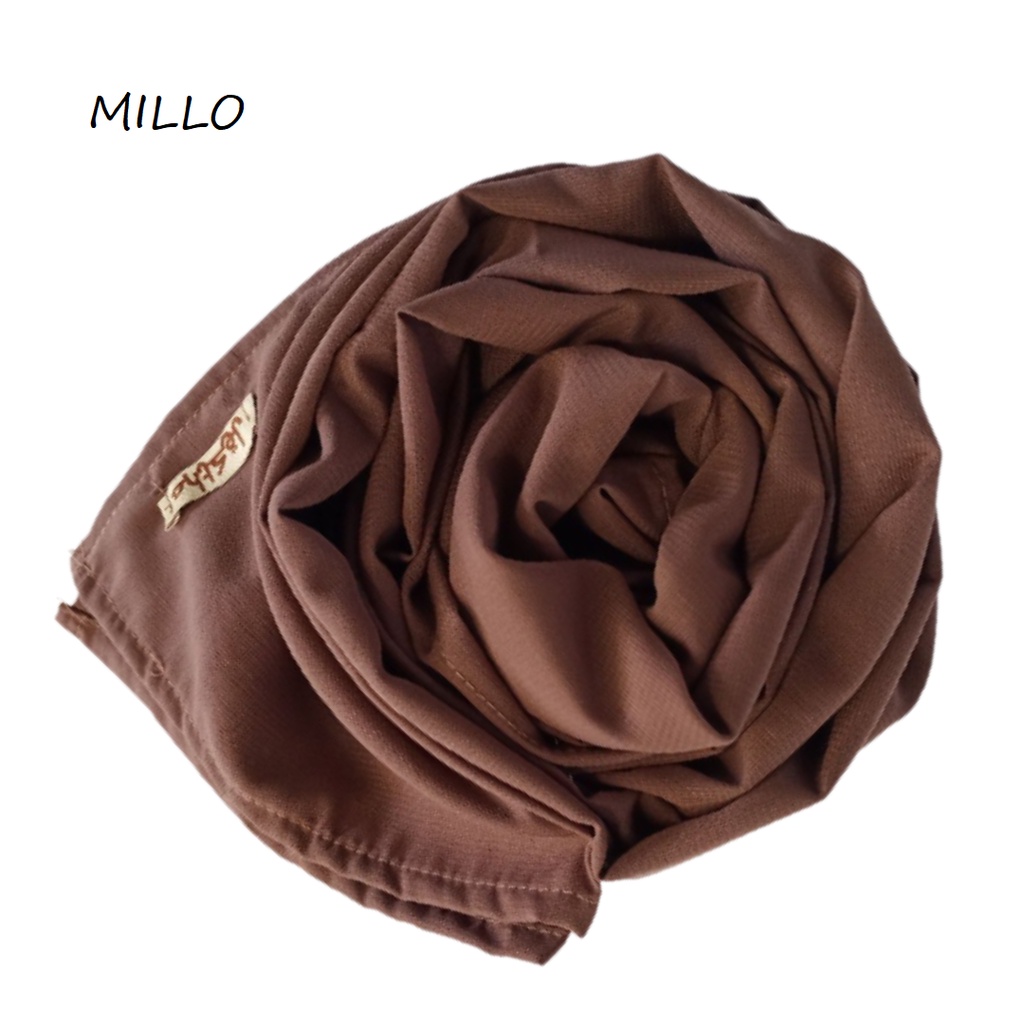 pasmina Wolfis Ukuran Panjang 200x75cm Jilbab Hijab Kerudung Pashmina jumbo premium-MILO
