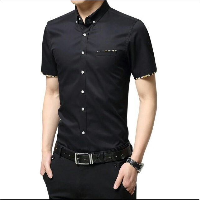 Kemeja Pria JIRO / Bahan Katun / Lengan Pendek / Kemeja Polos [ Size M L XL ]