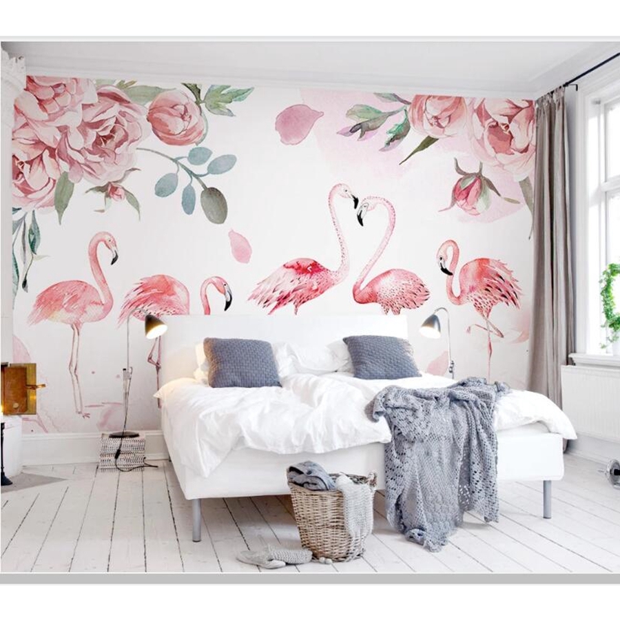 Wallpaper Desain Bunga Mawar 3D Warna Pink untuk Dekorasi ...
