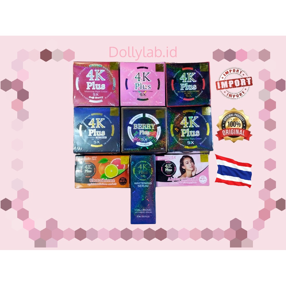 4K PLUS WHITENING NIGHT CREAM | 4K PLUS BB CREAM ( COLLAGEN, GLUTATHIONE, GINSENG, ALPHA ARBUTIN ) 100% ORIGINAL