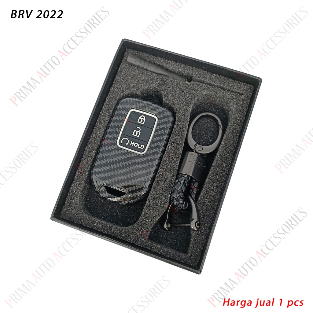 Casing Cover Hardcase Kunci Remote Mobil Fiber Carbon - Honda BRV 2022