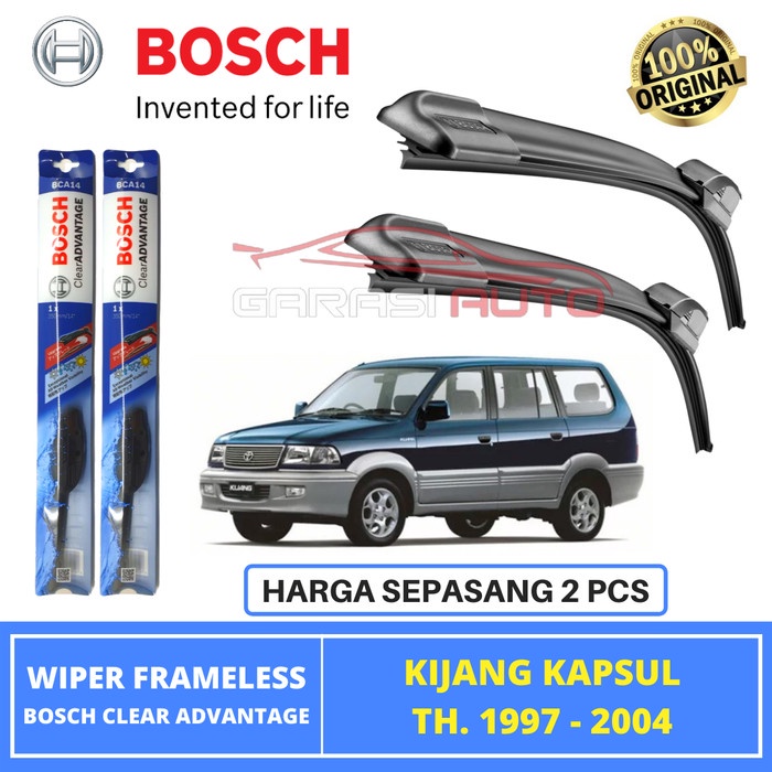 Wiper Kijang Kapsul LGX Original Bosch Clear Advantage Karet Frameless