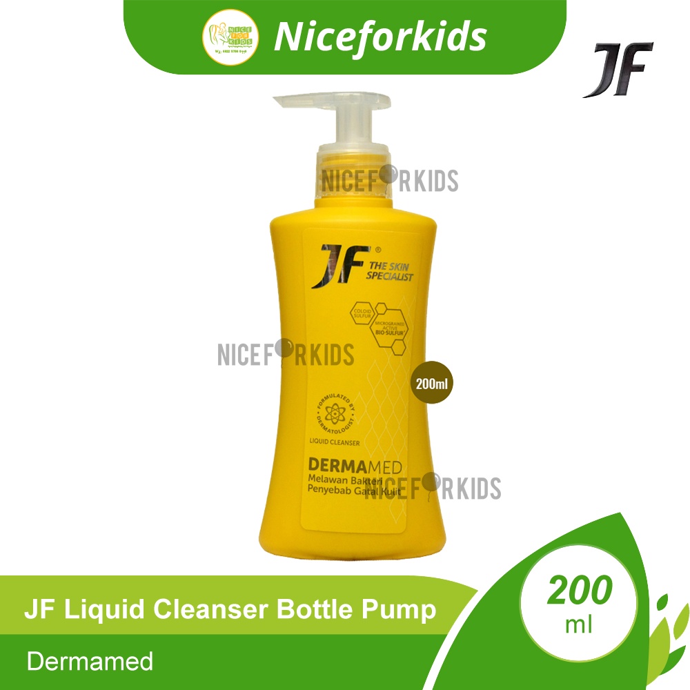 JF Derma Protect Liquid Cleanser Bottle 200 ml JF Sulfur Sabun Mandi Cair Kemasan Botol