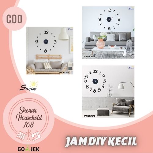 SHENAR JAM DIY KECIL JAM DINDING SERBAGUNA MULTIFUNGSI JAM ANGKA JAM PORTABLE  JAM MANUAL - BISA COD