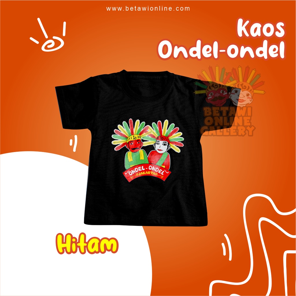 Kaos Baju Pakaian Motif Ondel-ondel Anak