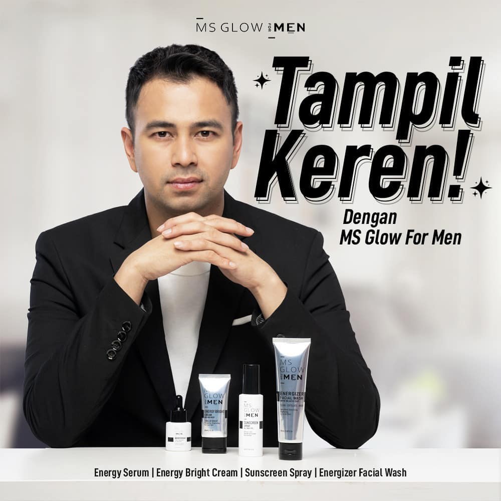 MS GLOW MEN Msglow For Men Paket Perawatan Wajah Pria Lengkap Skincare Cowok Facial Wash Serum Cream