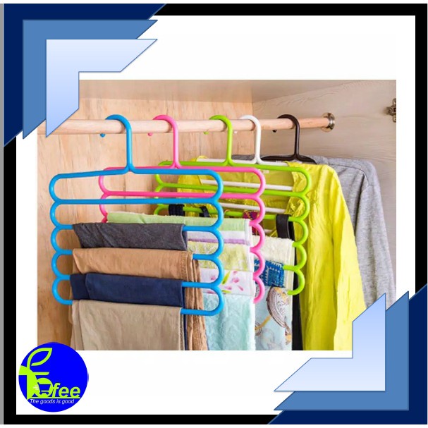 [MPORT] - Hanger Susun 5 Laundry Gantungan Plastik Multifungsi Scarf KodeHS5