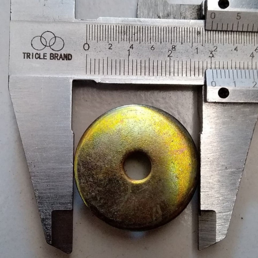RING PLAT KUNING M6 TEBAL DAN LEBAR (KUNCI 10)