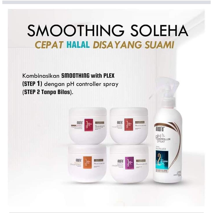 INAURA Smoothing Straightening Pelurus Rambut Step 1 &amp; Step 2 Neutralizer