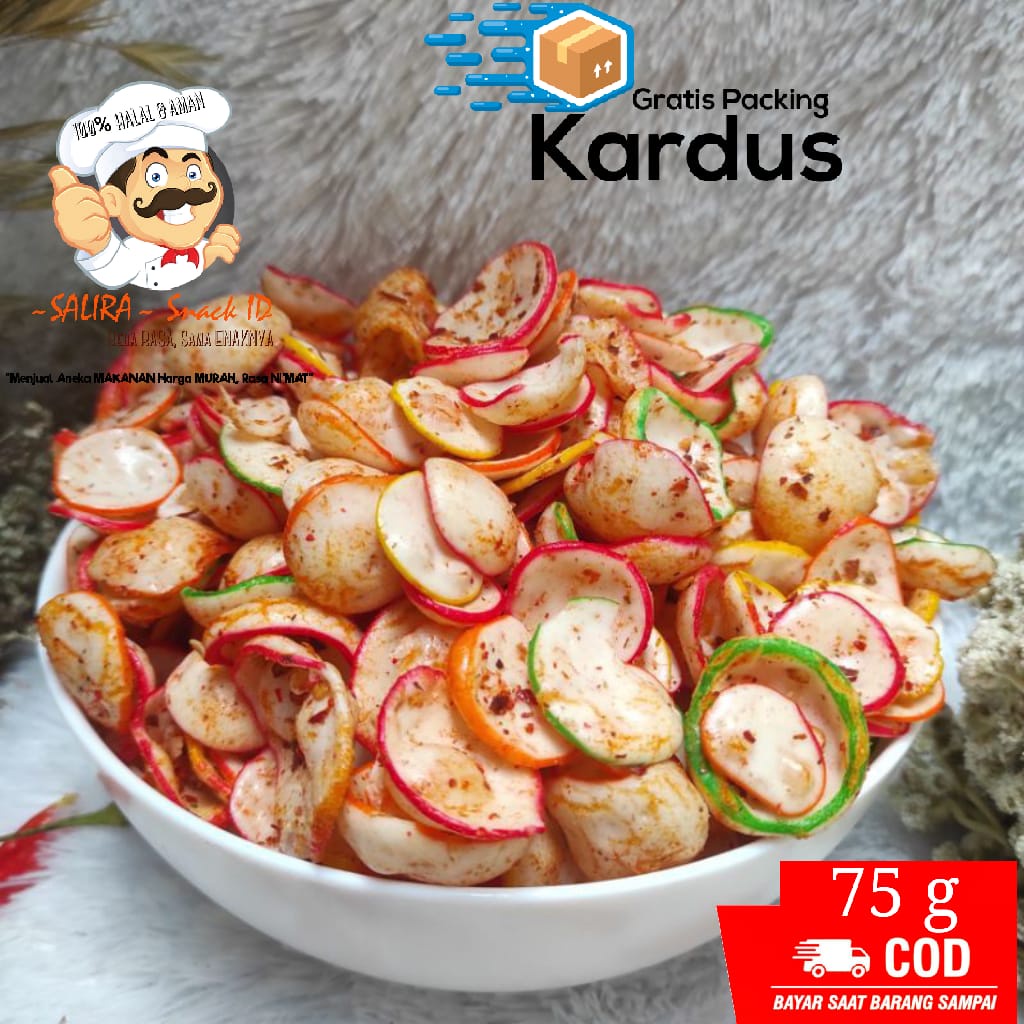 

KERUPUK SEBLAK CK PEDAS 75g | KERIPIK SEBLAK KENCUR - SNACK PEDAS - JAJANAN JADUL