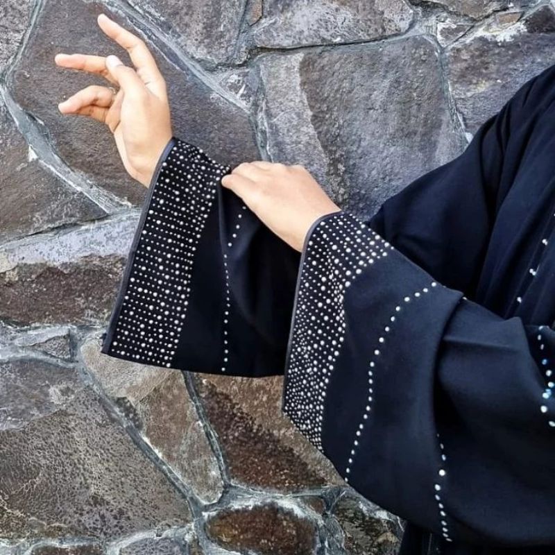 Gallery Exclusive Abaya Hitam Syari Gamis Bordir Turkey Haura Swarosvky