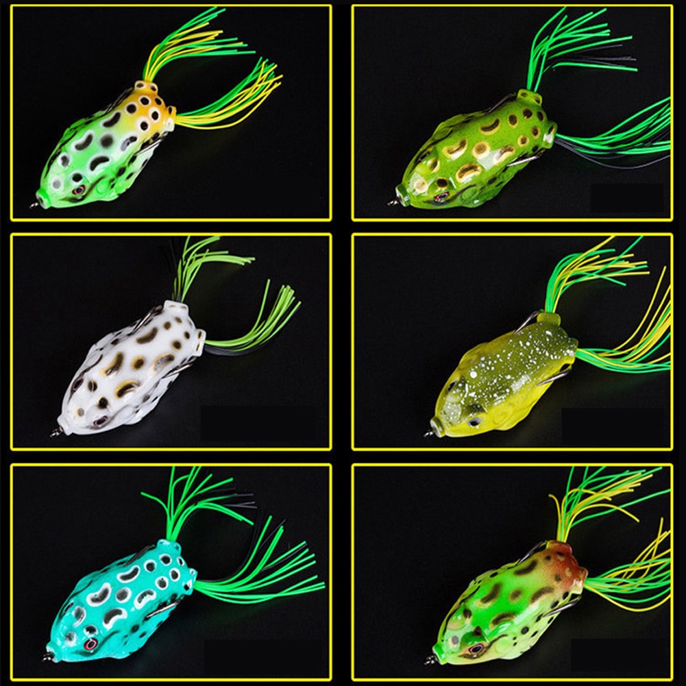 [Jianxin] 6cm 12g Frog Shape Fishing Artificial Lifelike Soft Fish Lure Bait Tackle Tool