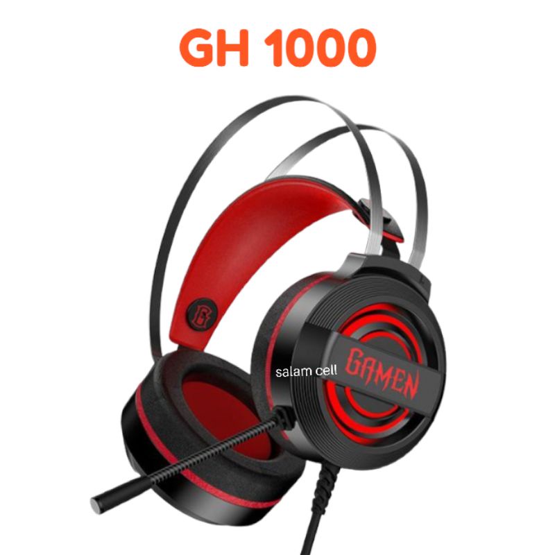 Headset Game Earphone GAMEN GH1100 PRO GH 1100 GH2100 GH 1000 GH 100 3.5mm Audio Jack Input RGB LED Light Braided Wire Gaming