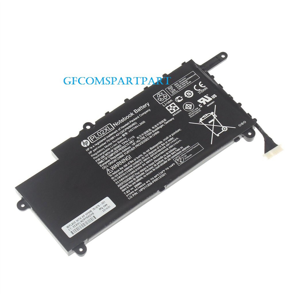 Original Baterai Laptop HP Pavilion 11 X360, 11-N X360 Series HSTNN-LB6B PL02XL PTN-C115