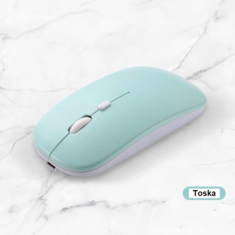 Mouse dual mode Wireless 2.5Ghz + Bluetooth support android 4pp1e 10S window warna macaron lucu