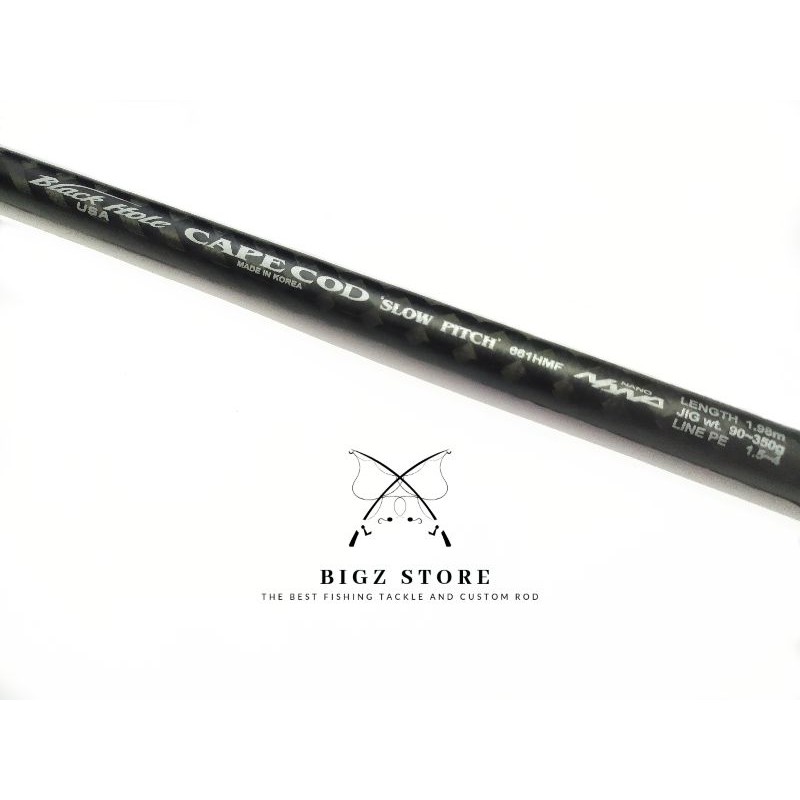 BLANK CARBON BLACK HOLE USA CAPE COD SLOW PITCH 661HMF NANO MYVA ONE PIECE MADE IN KOREA BAHAN CUSTO