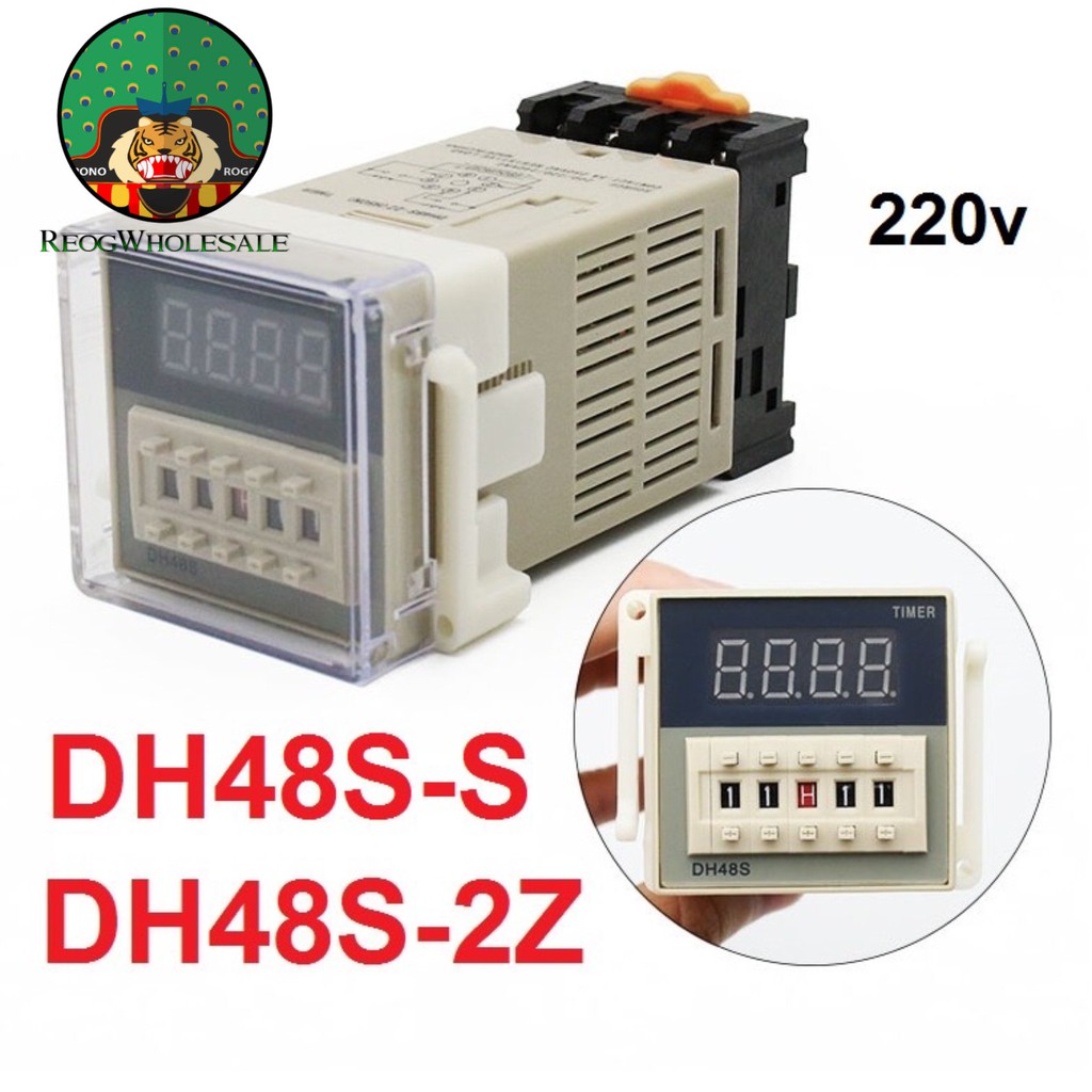 DH48S-S DH48S-2Z Time Relay Delay Digital Mesin Tetas 220V TImer Telur Otomatis Twin Counter DH48S