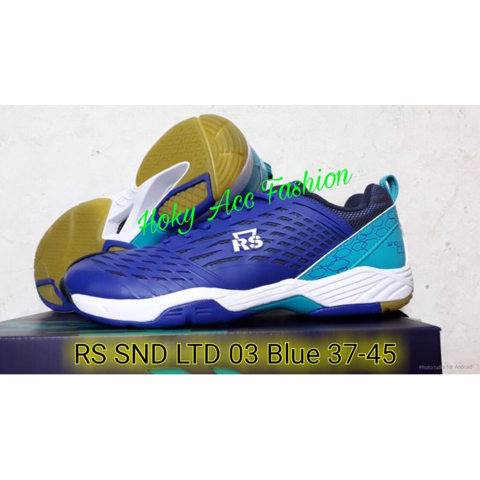 Sepatu Badminton RS SND LTD 03 Blue Biru Original